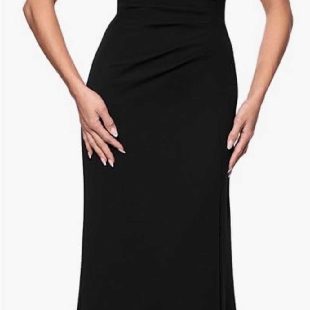 Xscape Elegant Black Strapless Dress